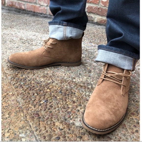 MEN’s SUEDE LEATHER BOOT TAUPE - Picture 4 of 8